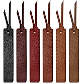 Classic Leather Bookmark, Wayzton Handmade Stitched Bookmarks Page Markers Reading Gifts for Book Lovers Readers Men Women Teachers Church Book Club Supplies