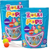 Zollipops Clean Teeth Lollipops, Natural Fruit, 10.4 Oz | Zero sugar, dentist-approved lollipops help prevent cavities w/ xylitol; great for kids, diabetics &amp; keto diet; dye-free