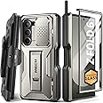 TONGATE for Z Fold 6 Case, [with S Pen Slot & Hinge Protection] [Tempered Glass Screen Protector] Full-Body Military Drop Phone Case for Samsung Galaxy Z Fold 6 with Kickstand & Belt Clip, Gray