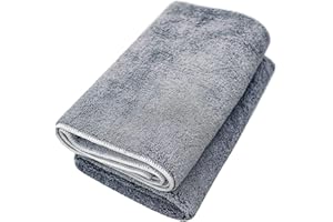 Wooflinen Microfiber Pet Bath Towel, 2-Pack, Ultra-Absorbent, Double Density, Machine Washable for Dogs and Cats