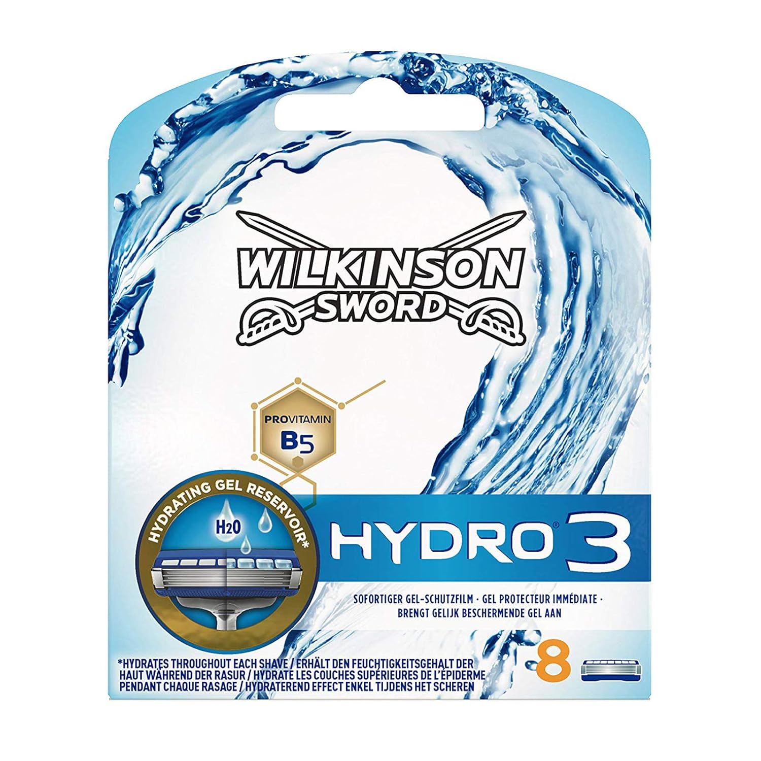 Wilkinson Sword Hydro 3 Razor Blades for Men Razors, 8 pcs Amazon.co