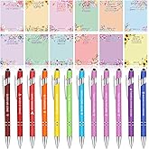 Geyee 24 Pcs Religious Sticky Notes with Funny Pens 3 x 4 Inch to Do List Notepads with Sayings Pen for Valentines Coworkers Nurse Teacher Employee Office Staff Work Team Appreciation Gifts