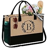 YOOLIFE Large Jute Tote Bag for Women
