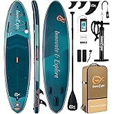 InnoExpo 11' Inflatable Stand Up Paddle Boards with Premium Accessories, Wide Stable SUP Paddle Board Design, Non-Slip Comfort Deck for Youth & Adults