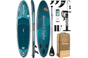 INNOEPXO InnoExpo 11' Inflatable Stand Up Paddle Boards with Premium Accessories, Wide Stable SUP Paddle Board Design, Non-Slip Comfort Deck for Youth & Adults