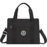 AOCINA Small Tote Bag With Zipper Mini Nylon Crossbody Bags for Women Work Everyday Multi Pocket Lightweight Satchel Purse