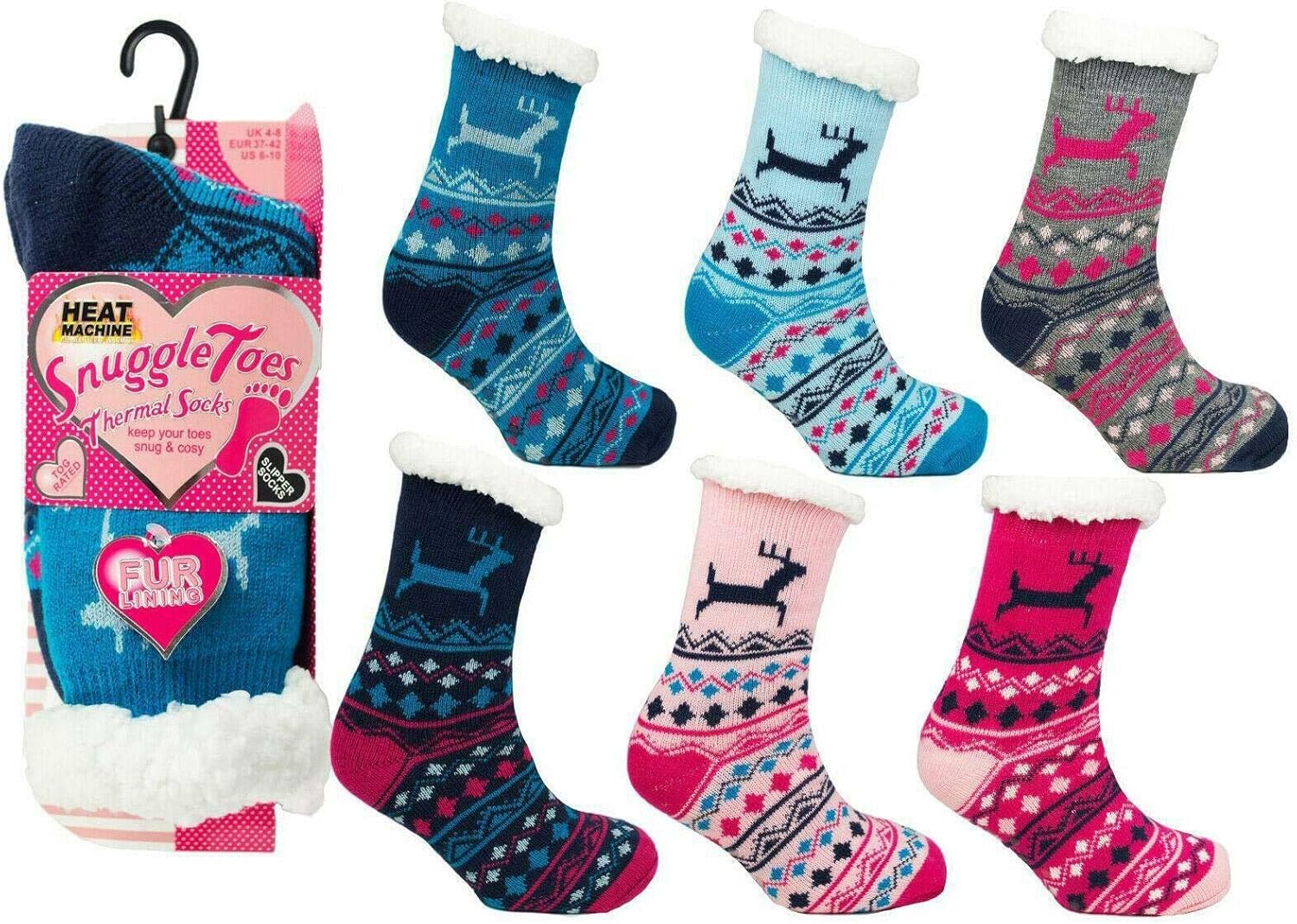 Ladies Womens 4.7 TOG Ultimate Heat Thermal Bed Socks Extra Thick Warm