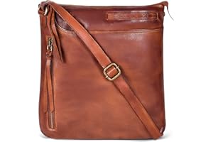OAK LEATHERS Leather Crossbody Bags for Women - Ladies Sling Handbags - Medium Cross body Purses Handbags - Purses For Women