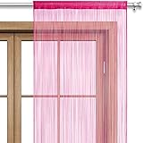Fadenvorhang 90 cm x 240 cm (BxH) pink: Amazon.de: Küche & Haushalt