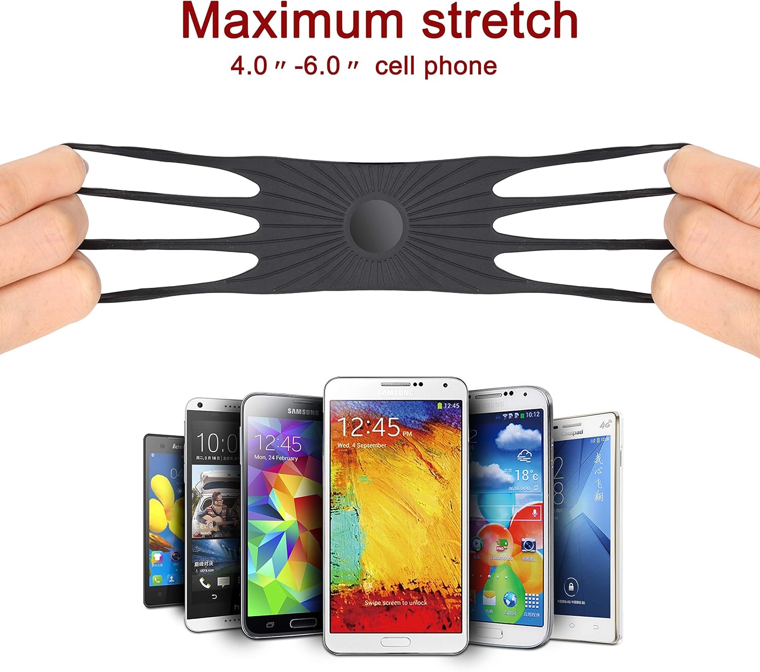 Bike Phone Mount, Universal Silicone Phone Stand 360°Rotatable Adjustable Motorcycle Phone Mount Bicycle GPS Units Holder for iPhone 11/Pro/XS/MAX/XR/X/7/8/Plus, Samsung S20/S10/S10e with Belt Lock