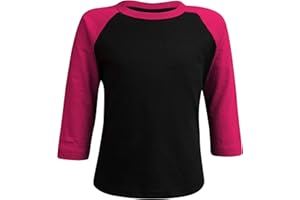 ILTEX Kids & Youth Baseball Raglan T-Shirt 3/4 Sleeve Infant Toddler Youth Athletic Jersey Sports Casual (20+ Colors)