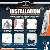 G4GADGET 2M Net Curtain Wire with 6 Hooks & 6 Eyes – Strong & Flexible view 7