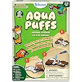Skillmatics 3D Art Kit - Aqua Puffs Animals, Stocking Stuffers, Paint by Number Craft for Kids, DIY Color & Inflate Activity,