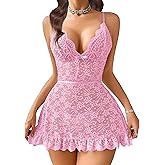 Girece Sexy Lingerie for Women Lace Lingerie Babydoll Dress Intimate Apparel Gift for Her