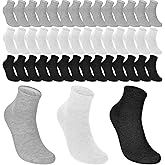 YBEATY 45 Pairs Bulk Mens Socks Moisture Wicking Casual Crew Athletic Socks Breathable Cushion Sports Ankle Sock for Homeless