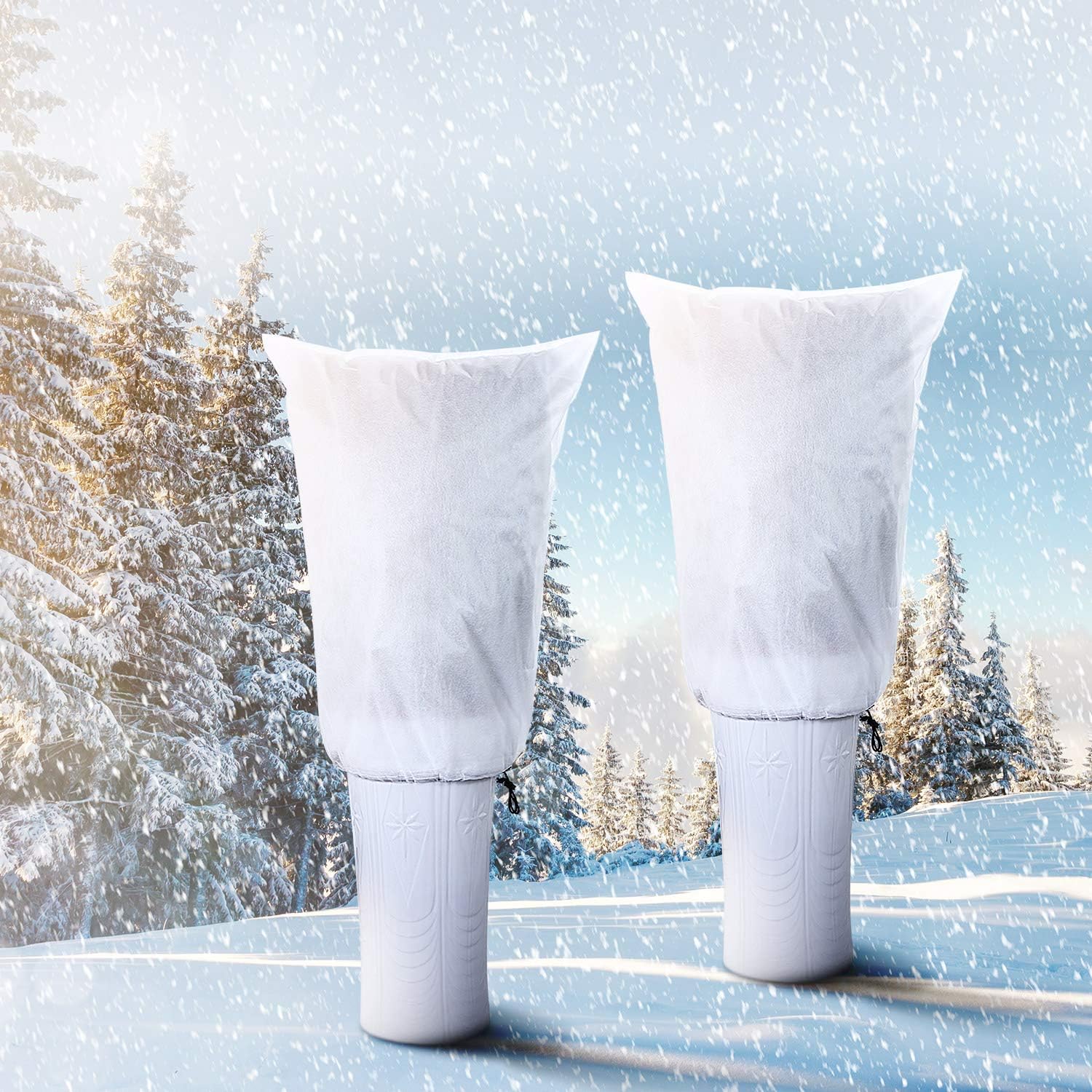 Boao 59 x 35 Inch Winter Plant Covers Winter Freeze Plant Frost Covers