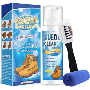 Suede Shoe Cleaner, Suede Cleaner for Shoes With Brush & Towel, Foam Removes Stains for Nubuck , Leather, Sneakers