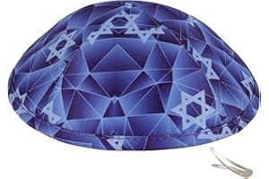 ZION JUDAICA LTD Zion Judaica Star of David Kippah 6" Geometric Bulk Yamakas w/Clip Event Kipahs