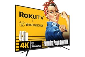 Westinghouse Roku TV - 43 Inch Smart TV, 4K UHD Television with Wi-Fi Connectivity and Mobile App, Flat Screen, Bluetooth, Compatible with Apple AirPlay, Alexa and Google Assistant