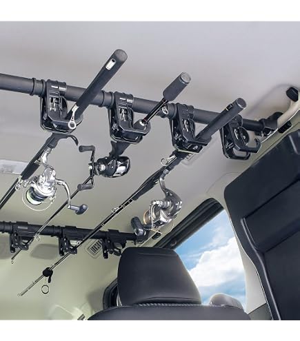 LITTLEMOLE Car Fishing Rod Holder with Seat Hook, Fishing Pole Rod Rack
