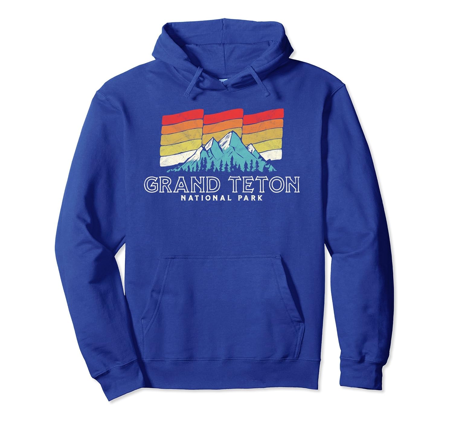 Retro Grand Teton National Park Mountains Hoodie- TPT