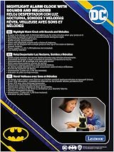 Lexibook Batman Nightlight Alarm Clock RL800BATLXB Kids Wake Time view 7