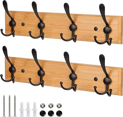 GlazieVault Coat Hooks for Wall 2 Pack Stainless Steel Heavy Duty