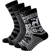 Sock Amazing Fashion Fuzzy Thermal Socks for Women - 4 Pairs Thick Cozy Super Soft Winter Crew Socks