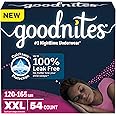 Goodnites Girls' Nighttime Underwear, Size XXL (120-165 lbs), 54 Ct, Packaging May Vary