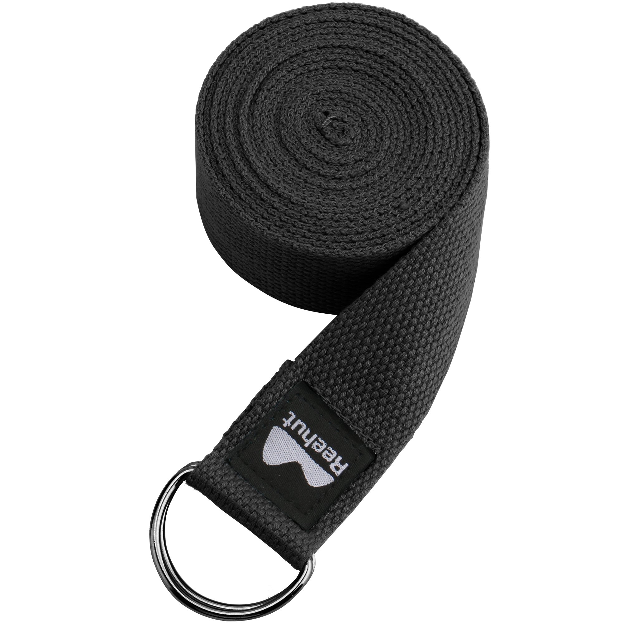 REEHUT Yoga Strap (6ft, 8ft, 10ft) with Ebook Durable Cotton Exercise