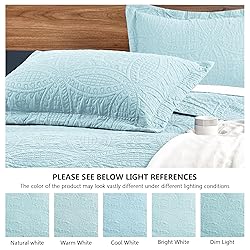 Love's cabin King Size Quilt Set Spa-Blue