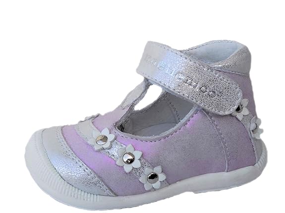 ennellemoo® - Baby-Mädchen-Kinder-Echt Leder-Schuhe-Halbschuhe-Lauflernschuhe-Knöchelhoch-Klettverschluss-Sandalen-Halbsandal