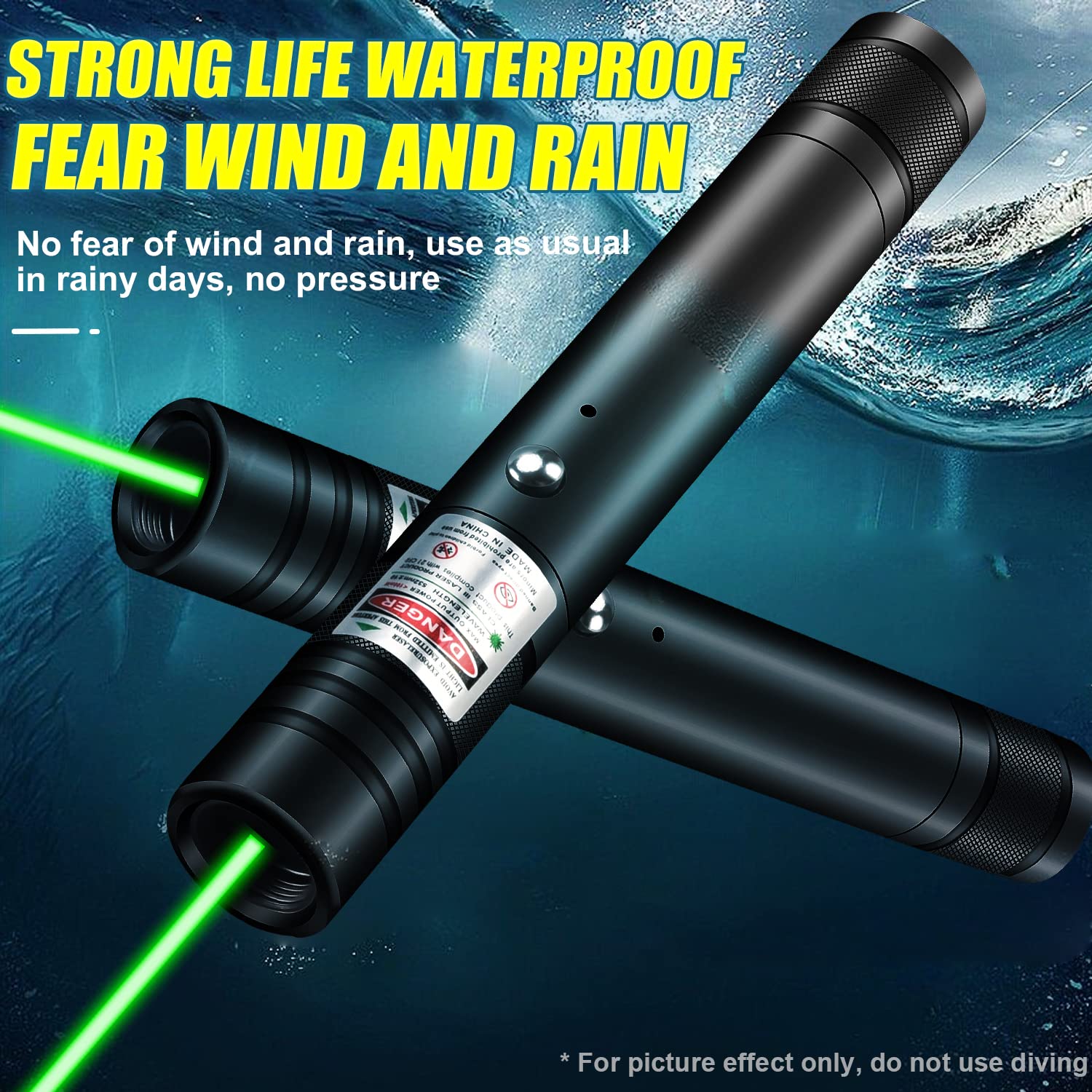Long Range Laser Pointer 10000 Feet Visible Beam,USB Rechargeable Green Laser Pointer High Power for Presentations