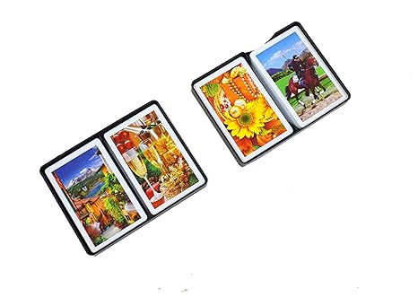 Wigano Plastic Playing Poker Cards Mark Resistant, Durable, Flexible, Shuffle Effortlessly and Deal with Cards (Set of 4)