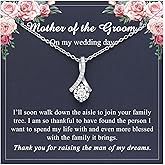 Dainty Necklace for Bonus Mom/Boyfriend's Mom/Mother of the Bride/Mother of the Groom/Daughter, Wedding Gifts