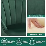 Yaheetech Modern Velvet Tub Chair Green with Curved Back and Gold Legs view 6