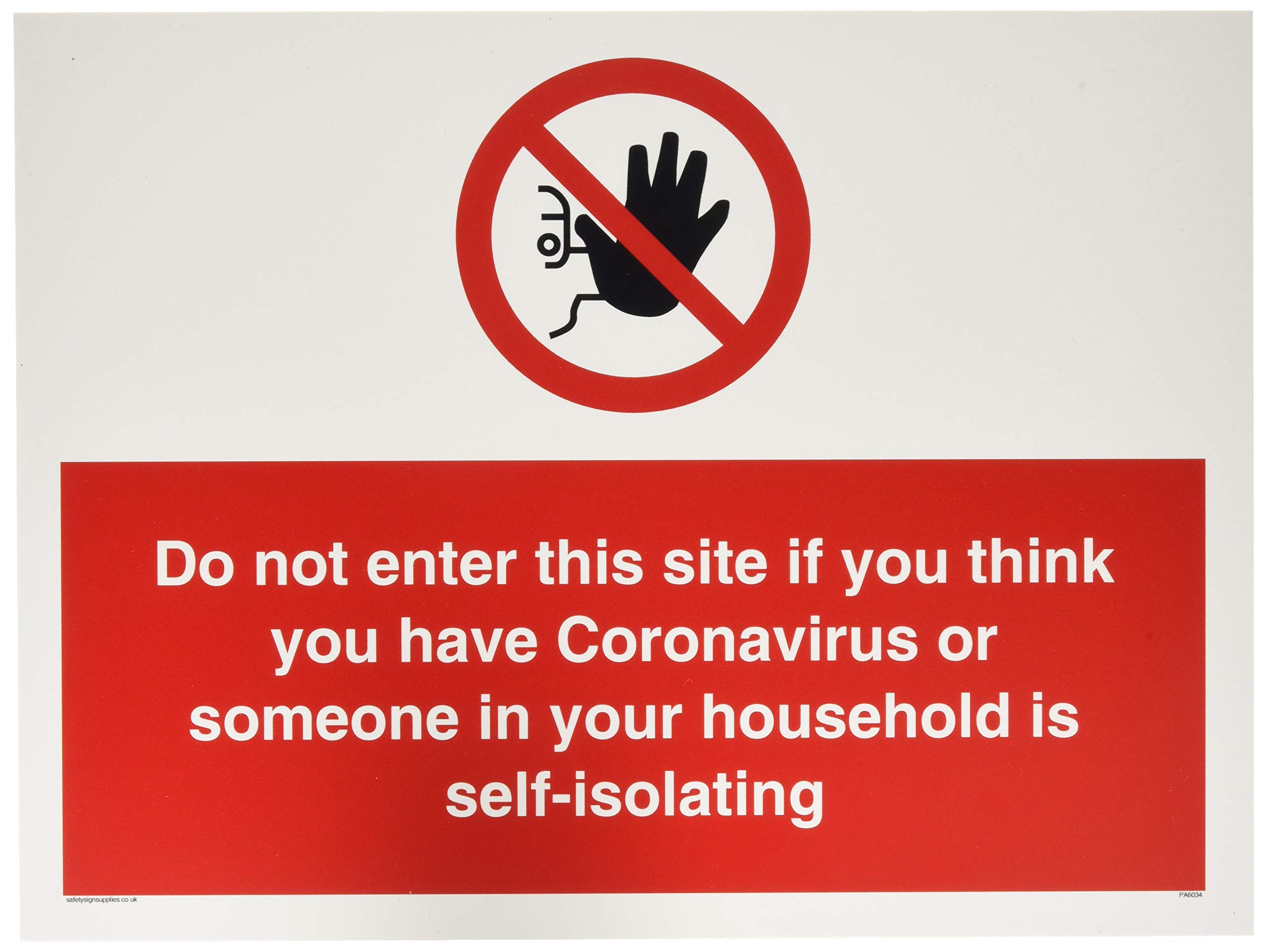 Do not enter this site if you think you have Coronavirus or someone in your household is self-isolat