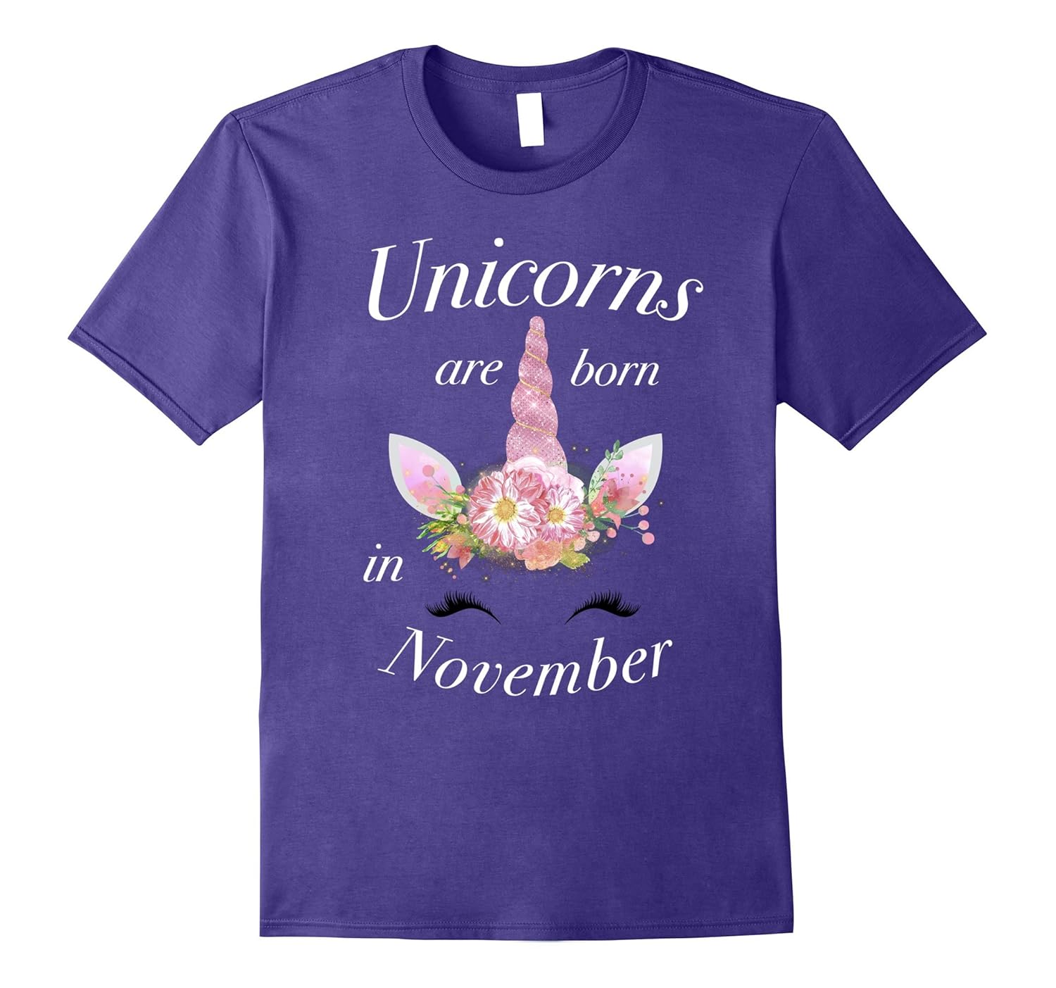 Unicorn November Birthday T Shirt Born in November-ANZ