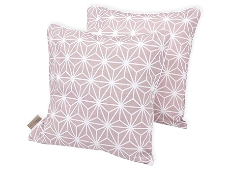 KraftKids Kissenbezug weiße Diamante auf Cameo Rosa