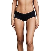 hanky panky Women's Organic Cotton Boyshort W/Lace