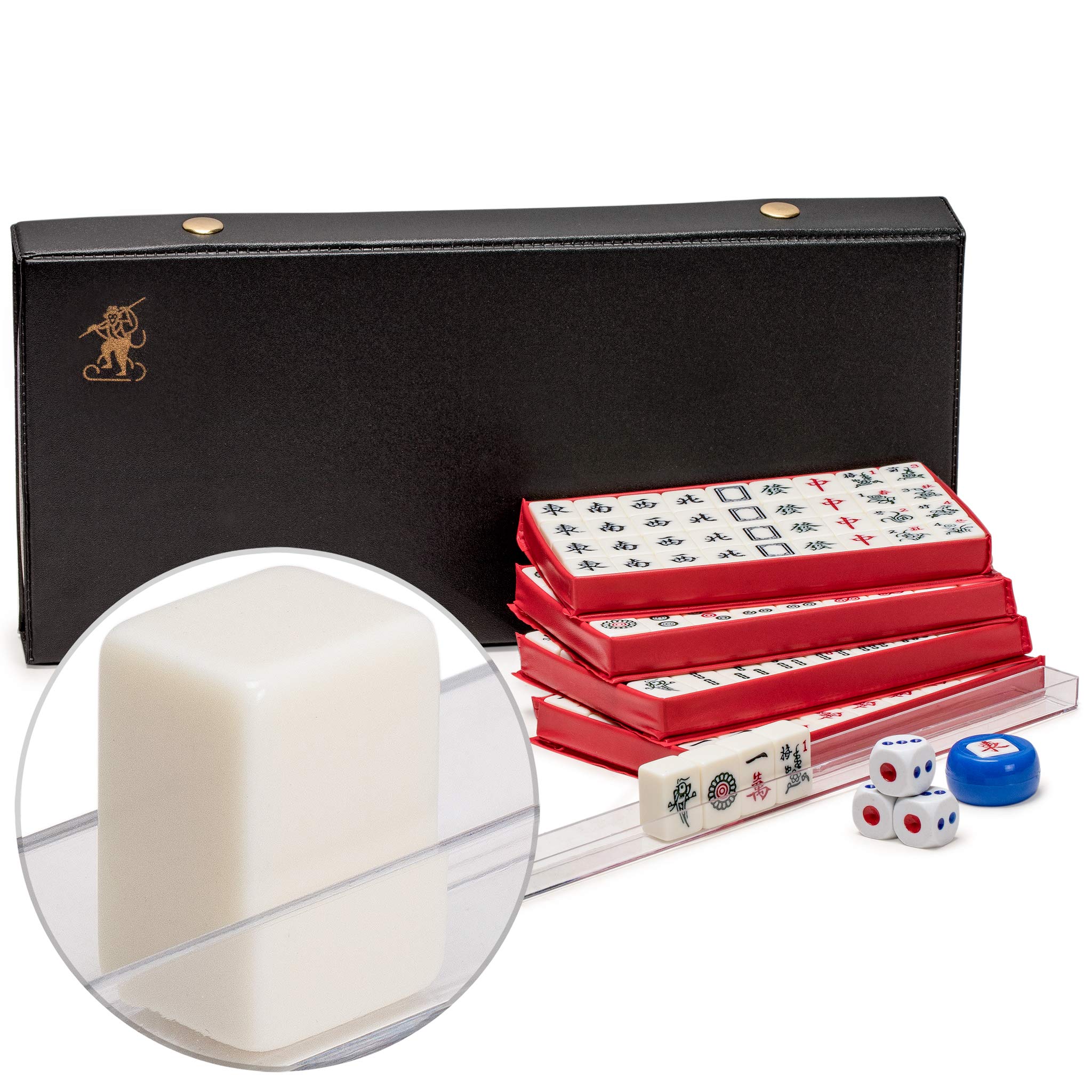 Chinese Mahjong White Tile Travel Set — image 1
