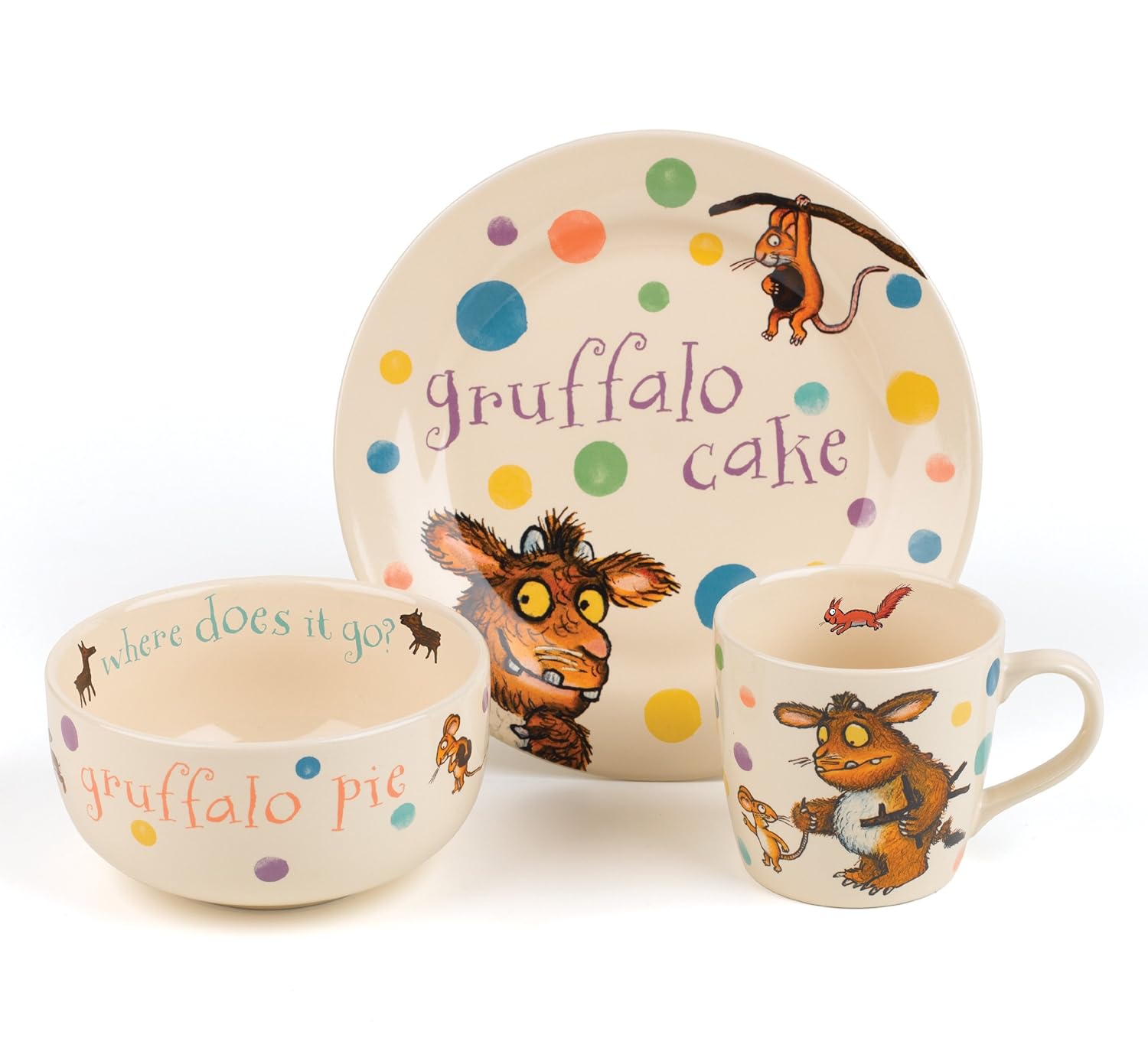Gruffalo 3 Piece Dinner Set Amazon.co.uk Kitchen & Home
