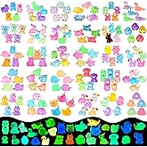 LOVEXIRAN 200PCS Luminous Mini Resin Animals 30 Styles, Little Small Animal Figures to Hide Tiny Resin Animals Variety Pack for Fairy Garden Accessories Micro Landscape Dollhouse Decor.