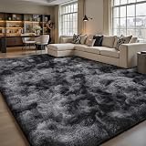 Sour Lemon 200x300 cm Grey Shaggy Rug Extra Large Soft Area Carpet view 1