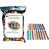 120 Piece Dice w/Carrying pouch, Bulk colored roll Dice for Mental Math Games & Tournament, Assorted Multicolored Dice, & Piece Dice Set in 17 Various Colors ,Best Math Teacher Supplies