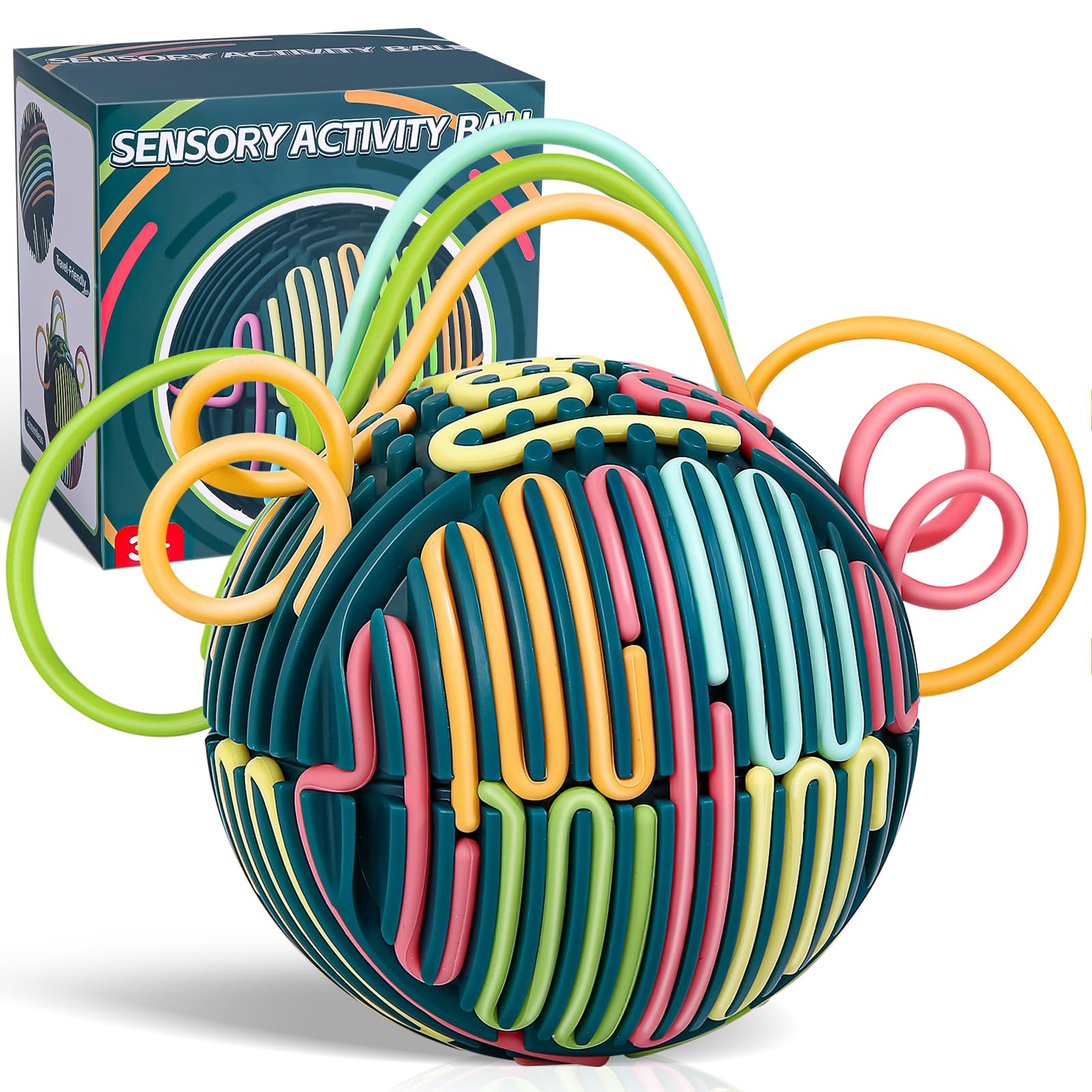 Photo 1 of Gigilli Sensory Activity Ball Board with 24 Strings, Sensory Toys for Kids 5-7 8-12 with Autism ADHD, Calming Stress Relief Autism Toy, Kids Travel Essentials, Airplane Travel Toys for Toddlers 3-5