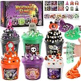 Halloween Slime Kit 6 Pack, Butter Slime, Crystal Slime &amp; Cloud Slime | Squishy Toy for Party favor, Goodie Bag Stuffer, Stocking Stuffers, Easter Filler and Sensory