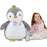 EARTHSOUND Giant Penguin Stuffed Animal Plush Toy,23 inches Large Jumbo Cute Soft Toys,Big Size Plushy Oversized Fat Plushie,Gifts for Kids