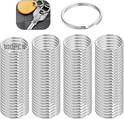 Bansusu 100PCS 2.5MM Split Keyring Rings for Crafts & Home Organization