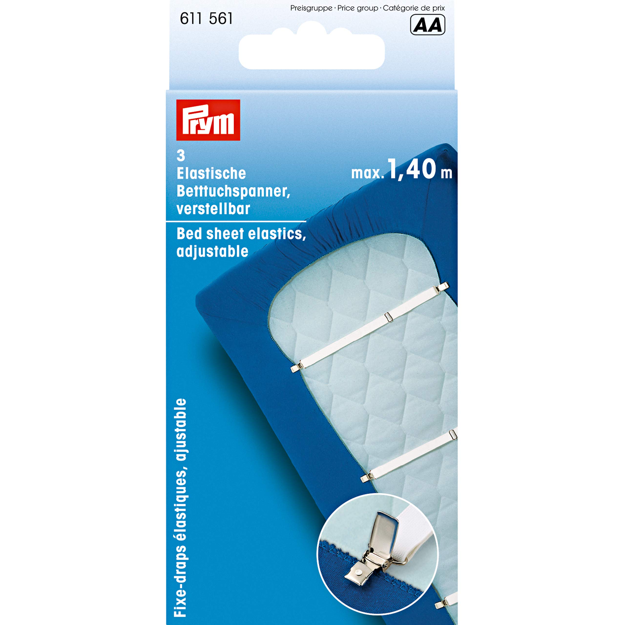 Prym - Prym Adjustable White Bed Sheet Elastics - 1 Piece